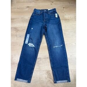NWT Womens Old Navy extra high rise sky hi straight distressed jeans size 2